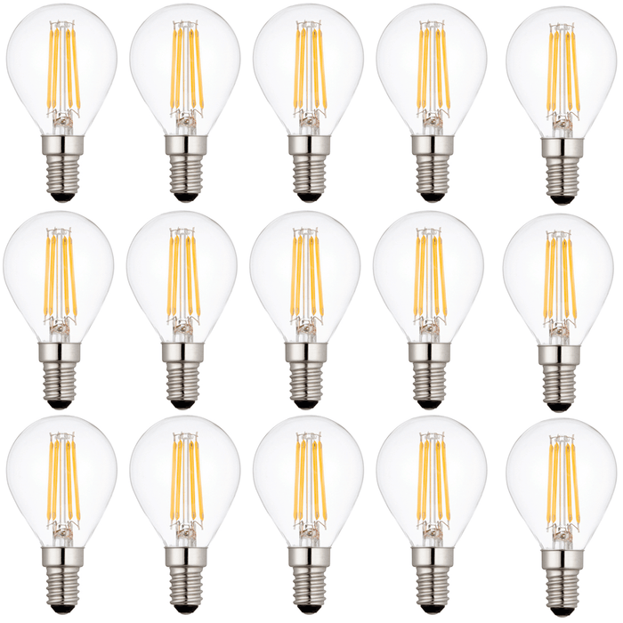 15 x E14 Filament LED Lamp/Bulb Dimmable 4W (40W Equivalent)