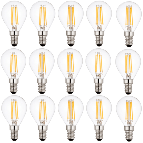 15 x E14 Filament LED Lamp/Bulb Dimmable 4W (40W Equivalent)