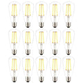15 X E27 LED 6w Filament Clear Pear Shaped Dimmable Light Bulb
