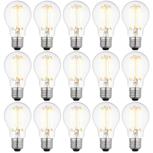 15 x E27 LED Dimmable Filament 6W Lamp/Bulb (40W Equivalent)