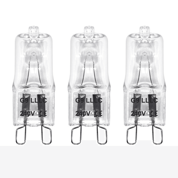 3 x G9 Dimmable 28W Warm White Halogen (40W Equivalent)