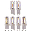 6 X G9 LED SMD Dimmable Light Bulb 3.7W Warm White