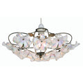abeba large acrylic flower brass non electric ceiling pendant Living Room Image