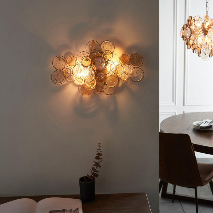 acton double modern wall light with clear amber glass LED Lamp Bulb Guide