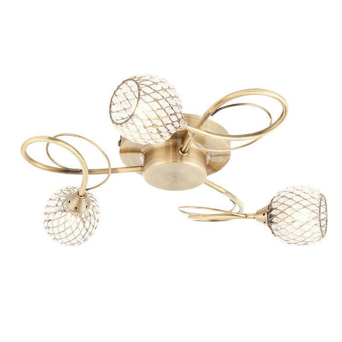 Aherne 3lt Semi Flush Ceiling Light by Endon Lighting  Living Room Image 3