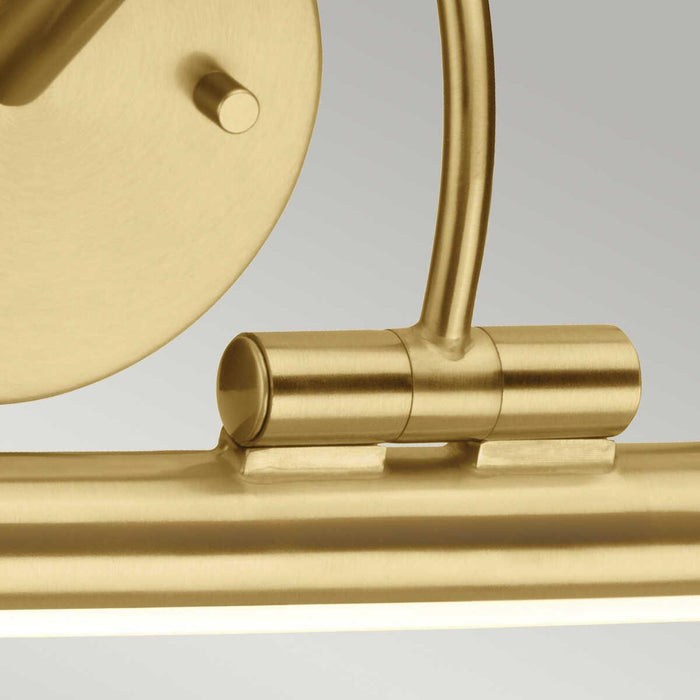 alton 1 lt small led brushed brass picture light elstead lighting Living Room Close Up