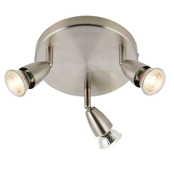 amalfi 3 light satin chrome spotlightby saxby lighting