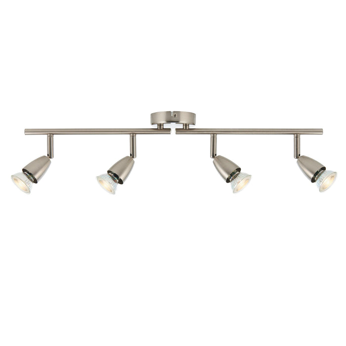 amalfi 4 light nickel bar spotlight 35w by saxby lighting, close up image 273