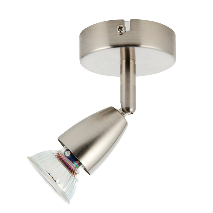 amalfi adjustable satin nickel spotlight by saxby lighting, close up image 125