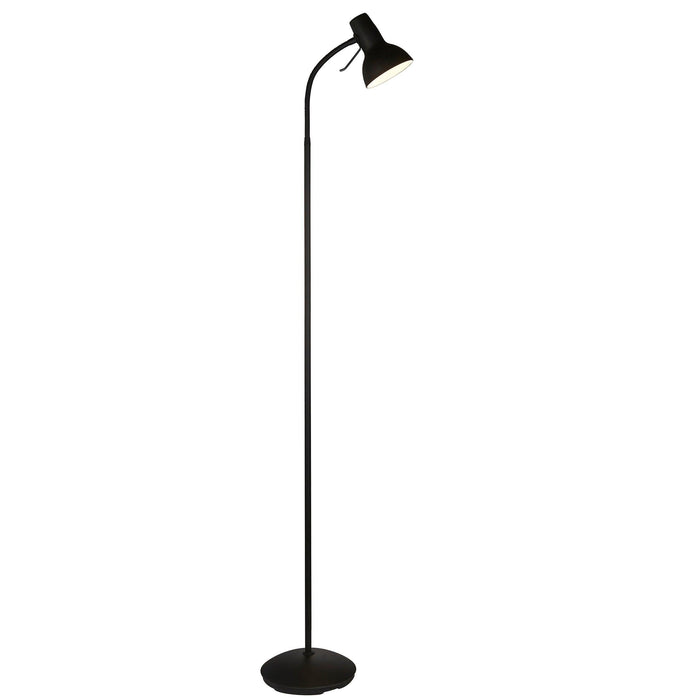 amalfi black reading floor lamp by Endon Lighting Living room close up image