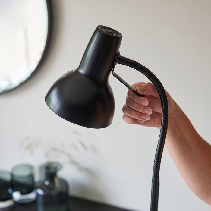 amalfi black reading floor lamp by Endon Lighting Living Room  Unlit Shot