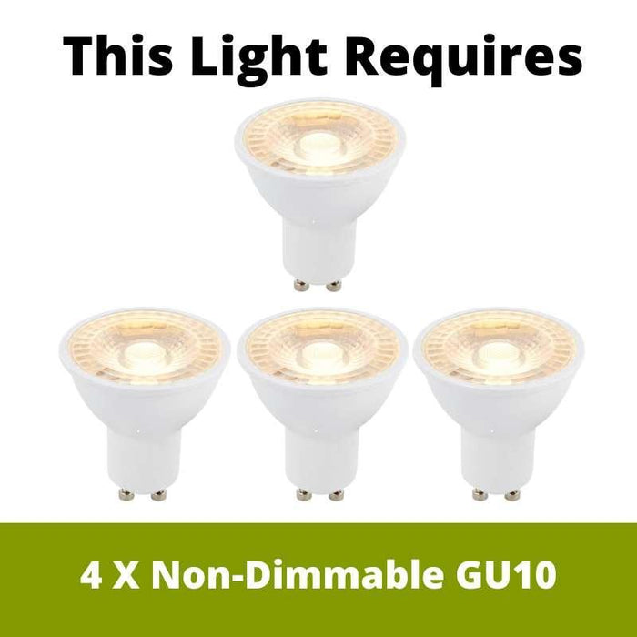 amalfi chrome finish 4 light spotlight by saxby lighting, close up image 479
