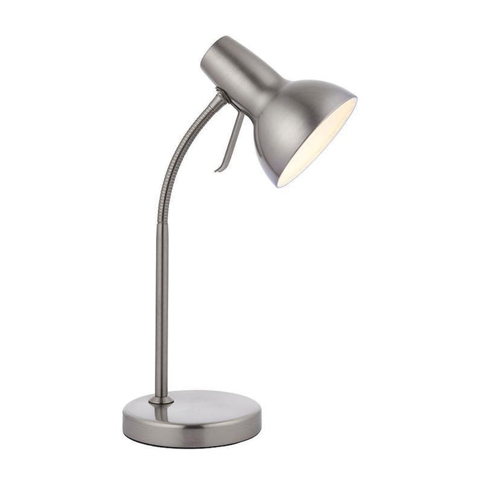Amalfi Nickel Desk Lamp with USB white background