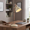 Amka Cream & Copper Desk Light in office