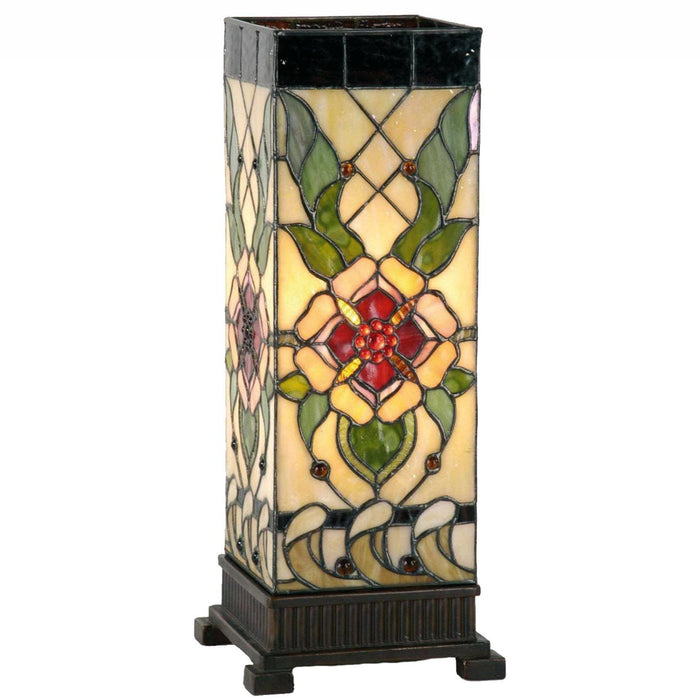 Tiffany Square Table Lamps - Angelique Large Square Tiffany Table Lamp