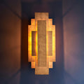 Antwerp Rectangular Gold Art Deco Wall Light
