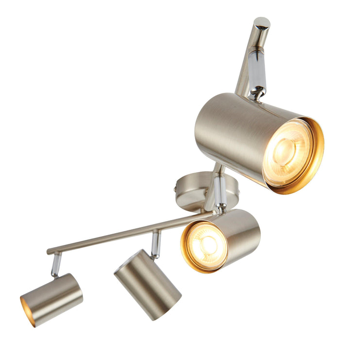 arezzo 4 light chrome bar spotlight 7w by saxby lighting, close up image 193