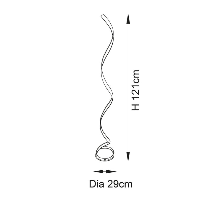 aria 1 light nickel floor lamp by Endon Lighting Hallway lights Close Up