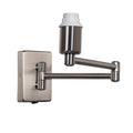 Armada Antique Chrome Double Swing Arm Wall Light — close-up detail