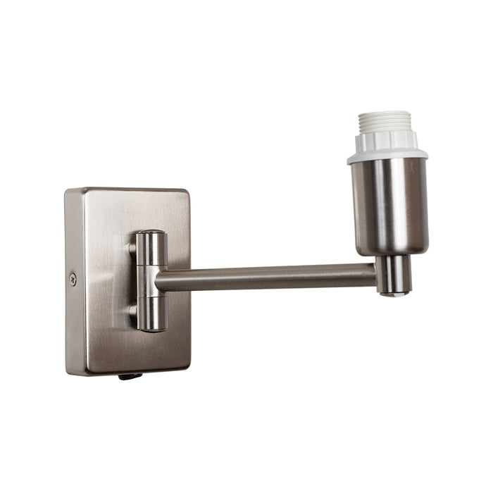 Armada Antique Chrome Single Swing Arm Wall Light by Oaks Lighting — suits living rooms, bedrooms & hallways