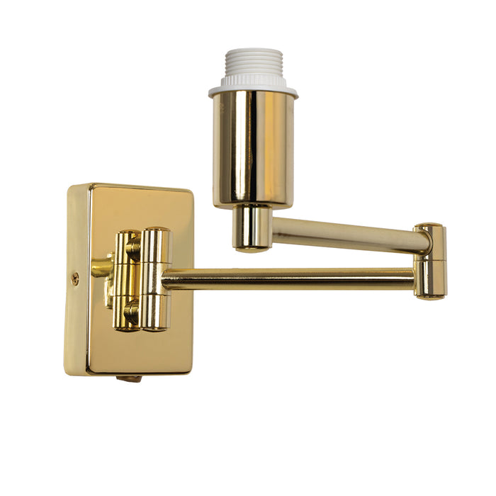 Armada Polished Brass Double Swing Arm Wall Light — alternate view