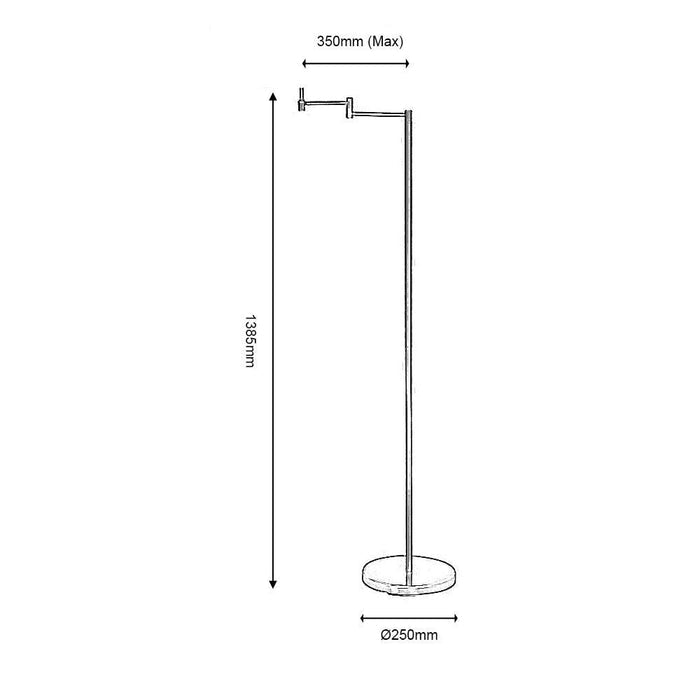 Armada Polished Brass Floor Lamp (fitting only) — alternate view