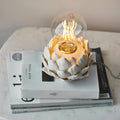 Artichoke 1 Light Beige Ceramic Table Lamp living room top view