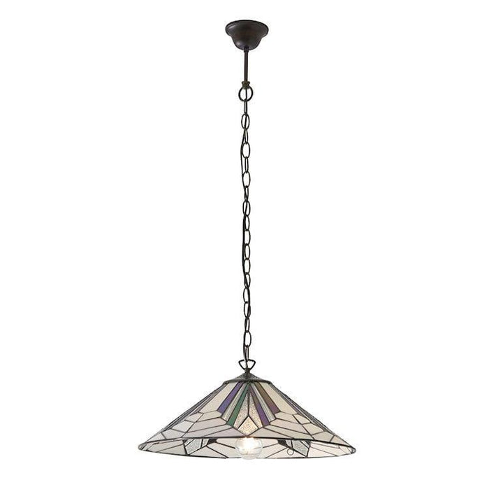 Tiffany Ceiling Pendant Lights - Astoria Large Tiffany Ceiling Light 63938 One Bulb Fitting