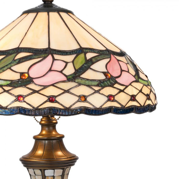 Ayr Tiffany Table Lamp - Tiffany Lighting Direct — close-up detail