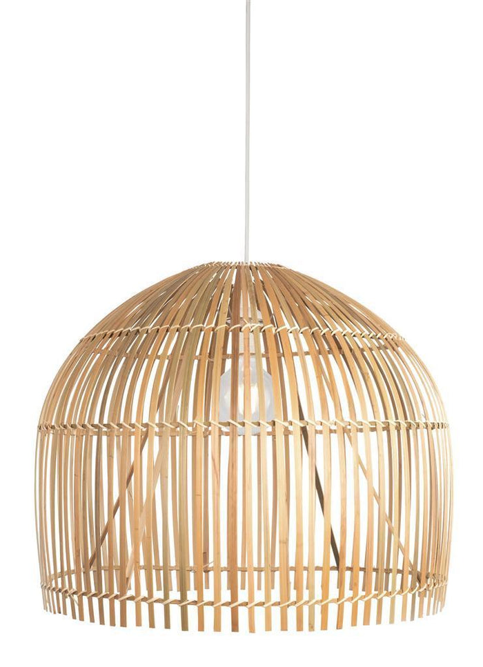 Searchlight Bali 1 Light Ceiling Pendant - Bamboo Shade-Ceiling Pendant Lights-1-Tiffany Lighting Direct