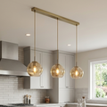Balls 3 Light Brass Bar Kitchen Light by Searchlight Lighting — suits living rooms, dining rooms & hallways
