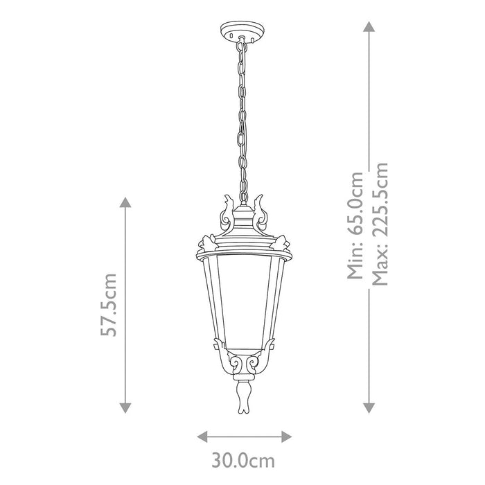 Baltimore Weathered Bronze Large Outdoor Pendant Light — alternate view