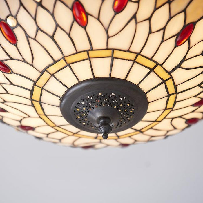 beige dragonfly flush ceiling light
