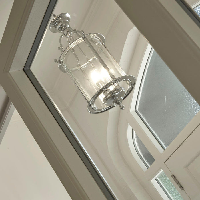 Bevelled Lantern Polished Chrome Ceiling Pendant Searchlight-Ceiling Pendant Lights-5-Tiffany Lighting Direct