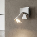Biba White With Chrome Finish Single Kitchen Spotlight by Oaks Lighting — suits kitchens, living rooms & bedrooms