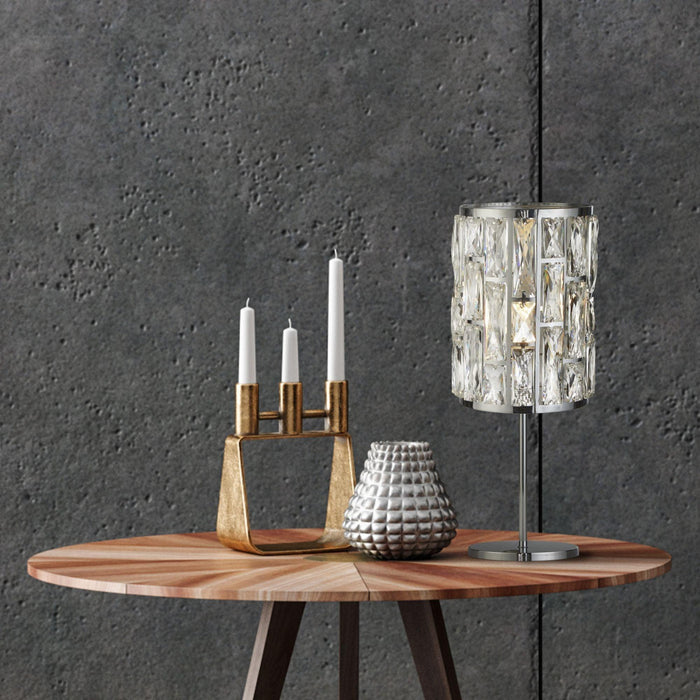 Bijou 1 Light Chrome Table Lamp With Crystal Glass-Living-Room-Tiffany Lighting Direct-[image-position]
