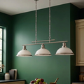 Bistro Satin Silver 3 Light Kitchen Ceiling Light