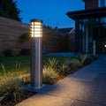 Bliss Silver Outdoor Bollard Post IP44 10.5W - Warm White