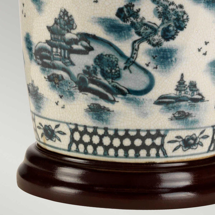 Blue Traditional 1 Light Table Lamp Elstead Lighting 5