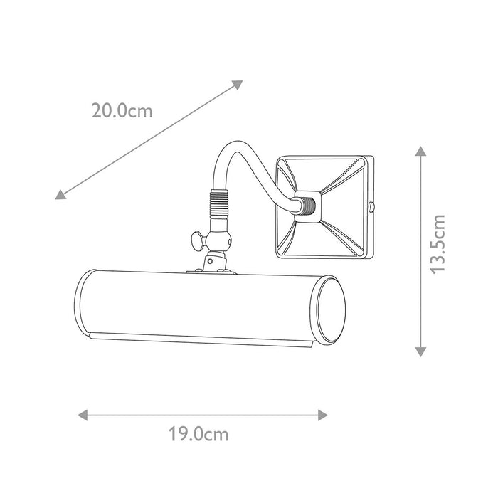 Brass 1 Light Picture Light Elstead Lighting — alternate view