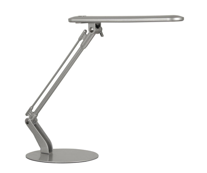 Broome LED Silver Adjustable Desk Lamp white background