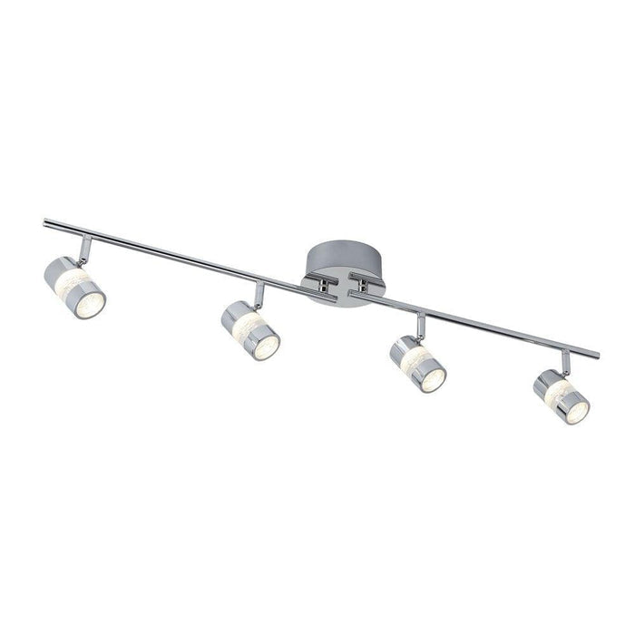 bubbles led 4 light chrome adjustable spotlight bar