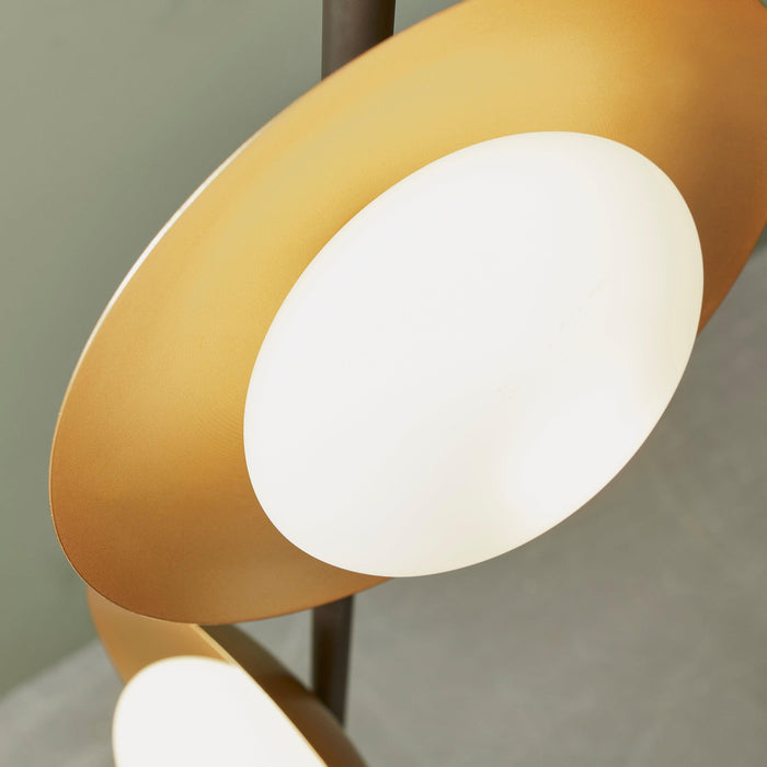 carlton gold dish floor lamp opal glass shades kitchen lighting image