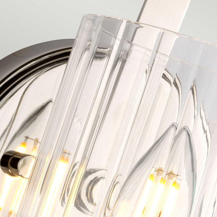 cassie 1 light polished nickel wall light elstead lighting Living Room Close Up