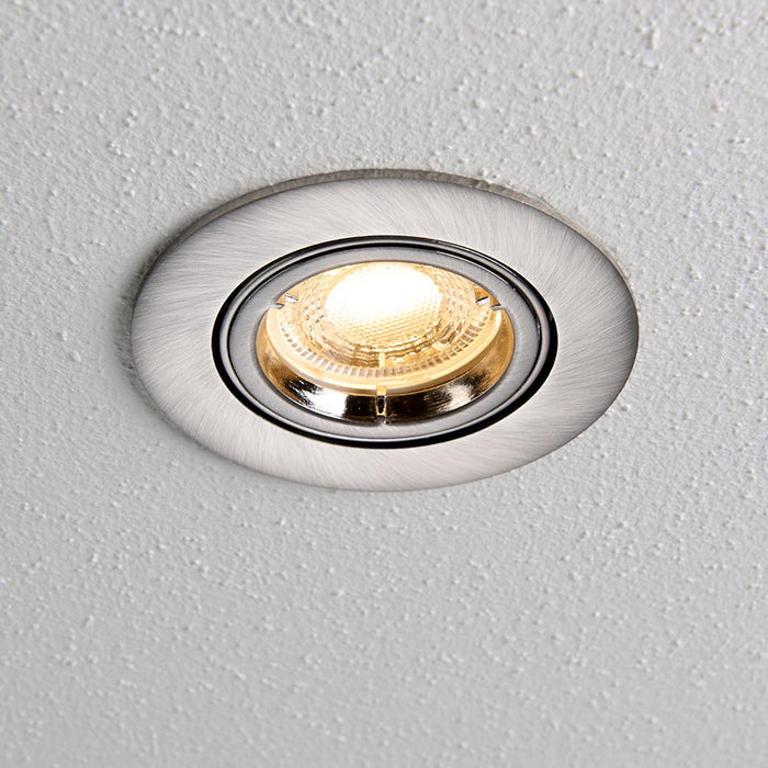 Cast Nickel Tilt Recessed Downlight — alternate view