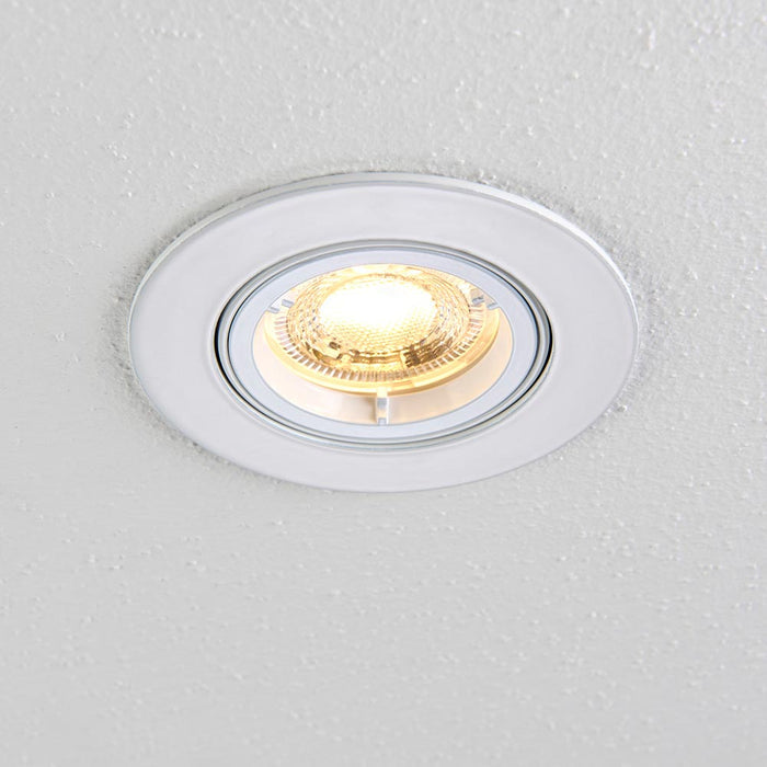 Cast White Tilt Recessed Downlight by Saxby Lighting — suits kitchens, living rooms & bedrooms