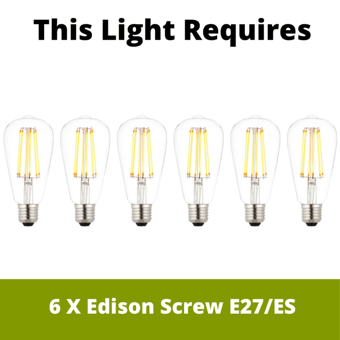 chanin 6 light black gold ceiling light LED Lamp Bulb Guide