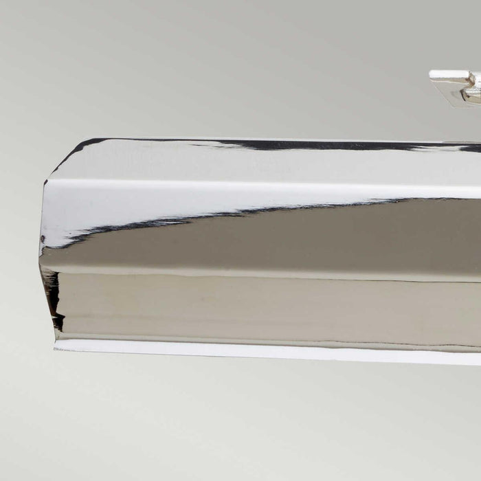 chawton medium polished nickel picture light elstead lighting Detailed Close Up