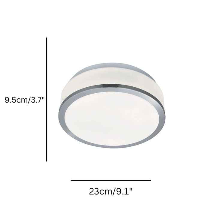 cheese 2 light bathroom ceiling flush opal white glass shade by searchlighting lighting, living room image