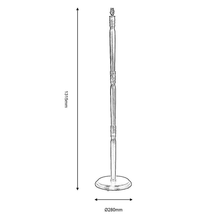 Traditional Dark Oak Wooden Floor Lamp — alternate view